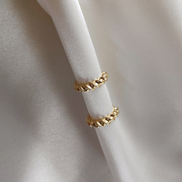 Aster Gold Filled Dainty Twist Earrings
					