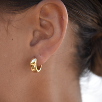 Sunday Chunky Gold Hoop Earrings (18K Gold Vermeil)
