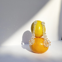 Isadora Beaded Floral Drop Earrings (My ears are pierced)
					