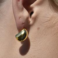 La Lumiere Modern Cocoon Earrings (Gold Vermeil)