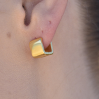 Zen Minimal Cubic Earrings (Gold Vermeil)