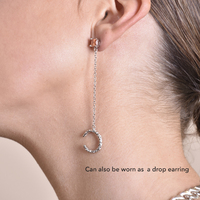 Lior Silver Topaz Chain Cuff Earring (Single Piece)