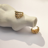 Gianna Curved Beads Earrings
					