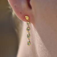 Aka Dainty Sculptural Pebble Drop Earrings (Gold Vermeil)