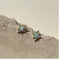 Apricia Dainty Opal Stud Earrings