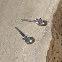 Dawn Dainty Moon Opal Stud Earrings
