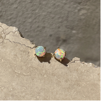 Siria Dainty Opal Stud Earrings