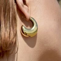 Della Curved Bowl Earrings (Gold)