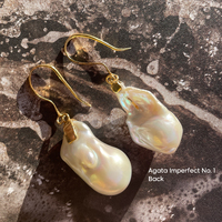 Agata 24K Baroque Pearl Drop Earrings (Imperfect No. 1)
