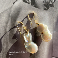 Agata 24K Baroque Pearl Drop Earrings (Imperfect No. 2)