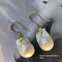 Agata 24K Baroque Pearl Drop Earrings (Imperfect No. 5)