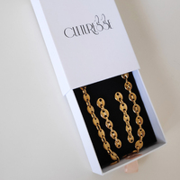 Evren Gold Chain Earrings
					