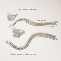 Bronte Catwalk Long Drop Earrings (My ears are pierced)