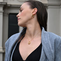 Abella Classic C Hoop Earrings (Gold)