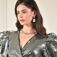 Desdemona Jewel Embellished Baroque Pearl Earrings
					