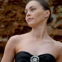 Leo Artisan Zirconia Pavé Stud Earrings (Silver)