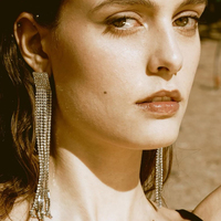 Rilla Crystal Diamante Earrings (my ears are pierced)