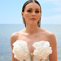 Lenore Sculptured Loop Mesh Earrings (Gold)