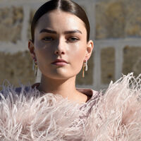 Aviva Two Tone Diamante Knot Earrings