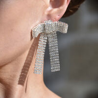 Irvine Silver Bow Tie Earrings