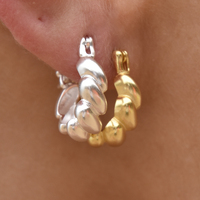 Davina Croissant Hoop Earrings (Gold Vermeil)