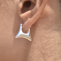 Carter Artsy Silver Bag Earrings