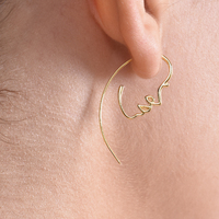 Vianca Artsy Face To Face Earrings (Gold)