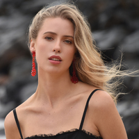 Arabella Rouge Beaded Earrings (Ears: My ears are pierced)
					