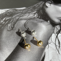 Suvi Artsy Rocky Stud Earrings (Gold Vermeil)