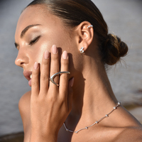 Fauve Artisan Sculptural Ruffle Earrings (Silver)