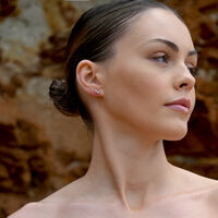 Sagittarius Artisan Zirconia Pavé Stud Earrings (Silver)