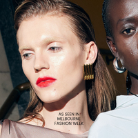 Blaine Geo Statement Earrings (Gold)