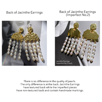 Jacinthe 24K Sculpture Pearl Drop Earrings (Imperfect No.2)
					