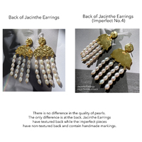 Jacinthe 24K Sculpture Pearl Drop Earrings (Imperfect No.4)
					