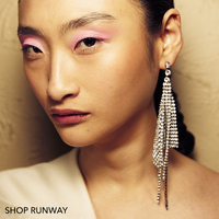 Gem Runway Spotlight Mesh Earrings (My ears are pierced)
					