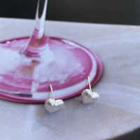 Lars Silver Love Heart Stud Earrings
					