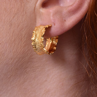 Remi Gold Vermeil Textured Earrings