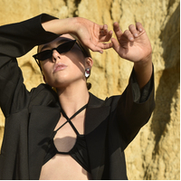 Ludovica Luxury Snow Leopard Crystal Earrings (Solid Silver) 
					