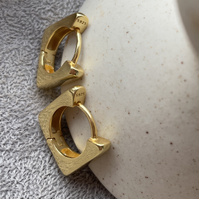 New Frame of Mind Huggie Earrings (Gold)
					