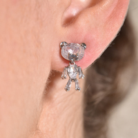 Ted Zirconia Dainty Teddy Earrings
					