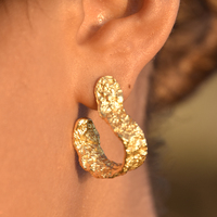 Amandine Artisan Sculptural Flow Earrings (Gold Vermeil)