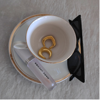 Avril Modern Gold Chic Huggie Earrings