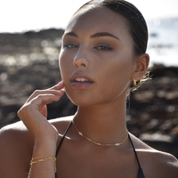 Ciara Tri Curve Earrings (Gold)