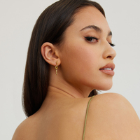 Gisela Twin Sculpture Line Drop Earrings (Gold Vermeil)