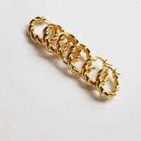 Maya Gold Filled Twisted Huggie Earrings