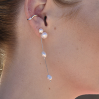 Flo Ear Contour Cuff Earring Single Piece (Silver)