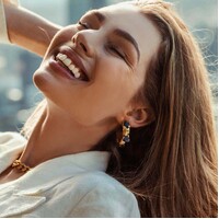 Alek Modern Muse Gold Chain Necklace 
					