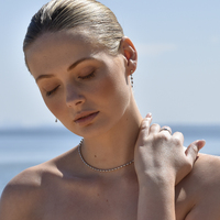 Modern Muse Beaded Necklace / Choker (Silver)
					