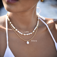 Eliora Beaded Freshwater Pearl Pendant Necklace
					