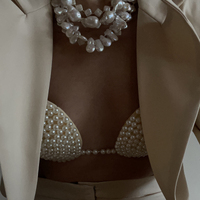 Florence Luxury Diamond Pearl Layering Necklace 
					